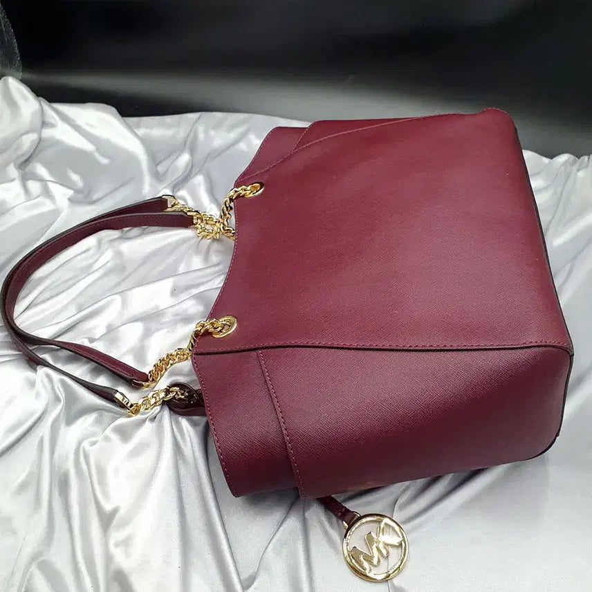 [BUNJANG] Michael Kors Chain Shoulder Bag / 마이클코어스 팬던트장식 체인 상태양호 숄더백 중고 가방 은피아노