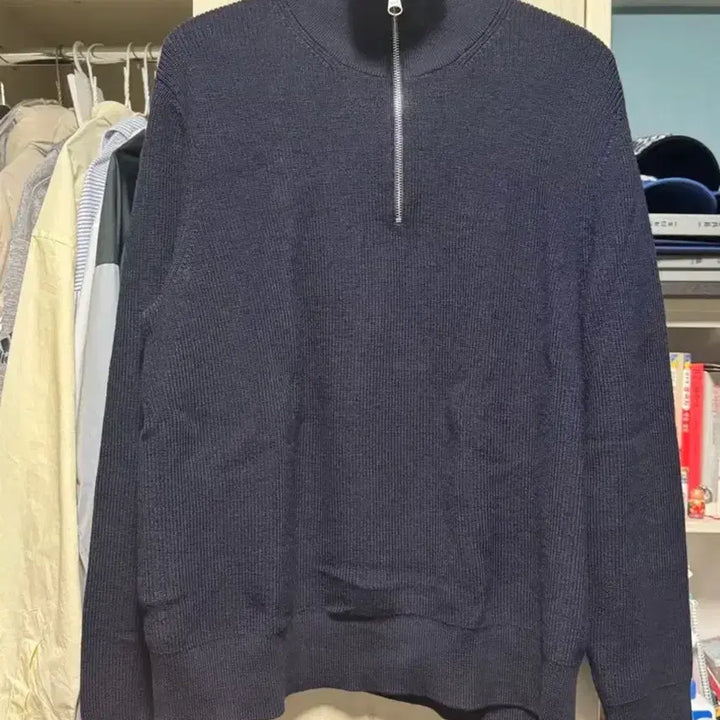 [BUNJANG] Arvet Navy Knit Zip-up (M) / 아르벳 니트집업 네이비(m)