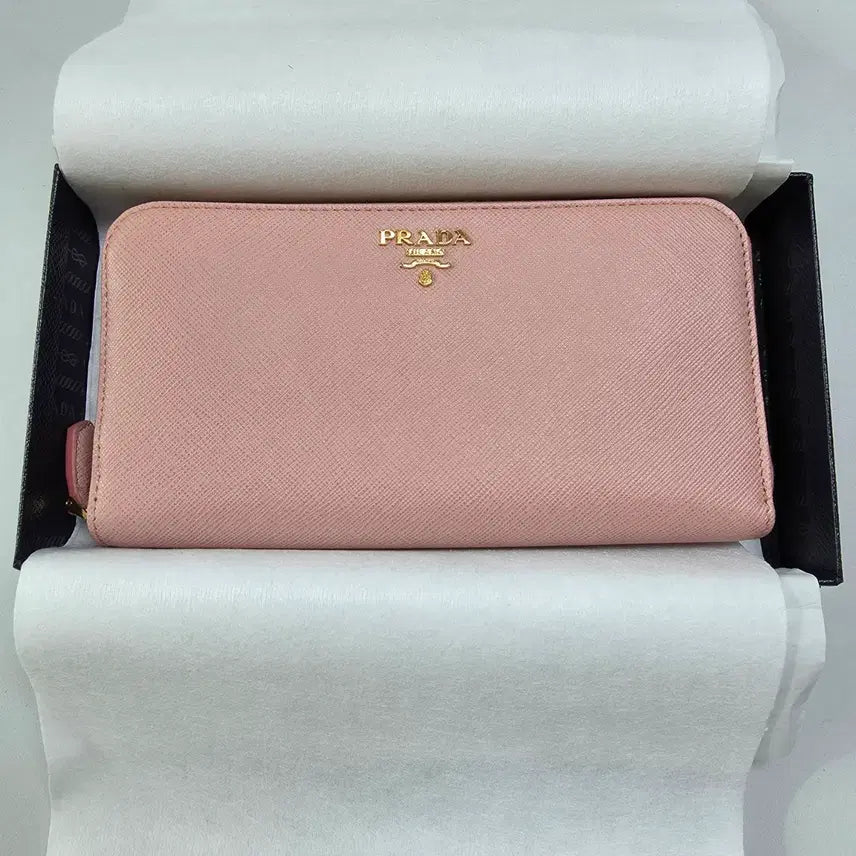 [BUNJANG] Prada Saffiano Pink Long Wallet / 프라다 사피아노 핑크 장지갑
