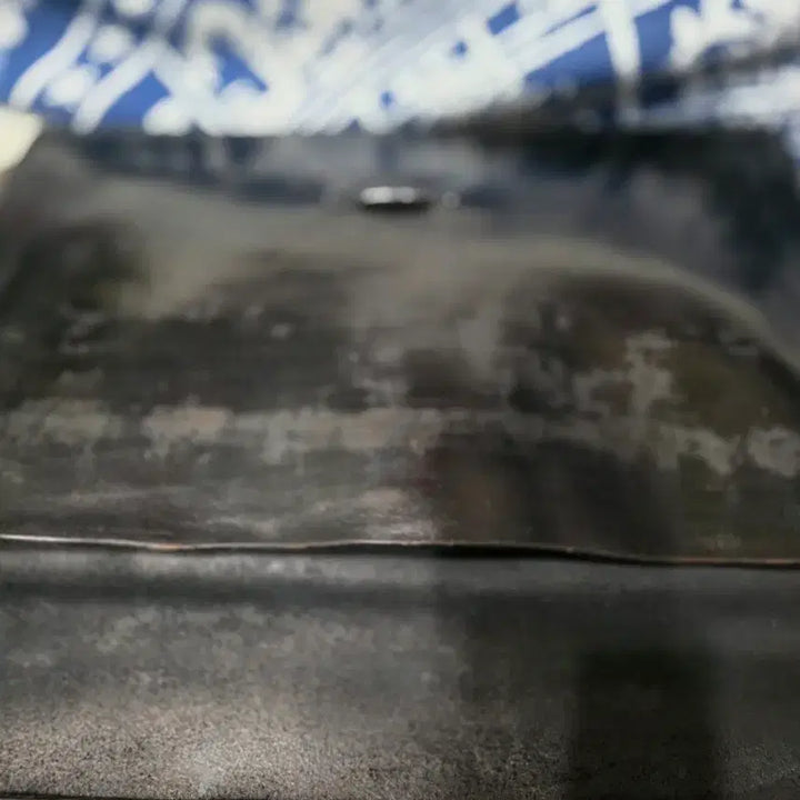 [BUNJANG] Black Leather Clutch Bag / 블랙 레더 서류 가방/클러치 백