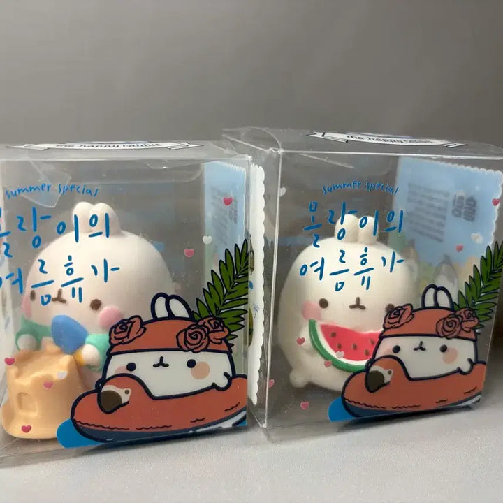 [BUNJANG] Molang Summer Vacation Mini Figure Set / [일괄가] 새상품 피규어 몰랑이의 여름휴가 미니 굿즈 키링 인테리어 소품