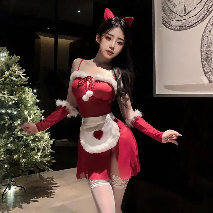 [BUNJANG] Cosplay Santa Girl Costume Set / 코스프레 산타걸 (할인)