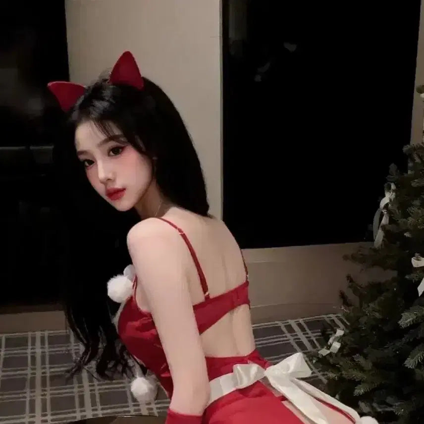 [BUNJANG] Cosplay Santa Girl Costume Set / 코스프레 산타걸 (할인)