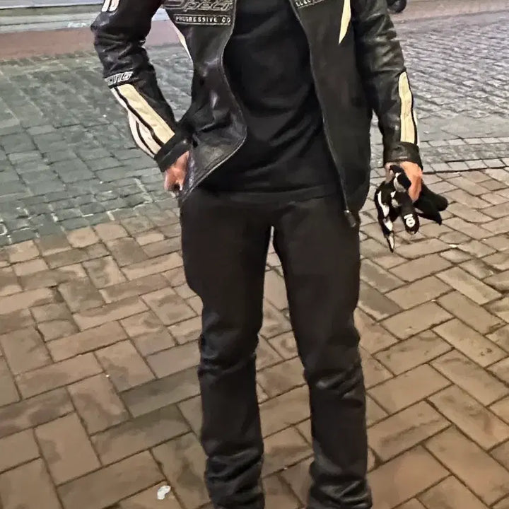 [BUNJANG] EXR Leather Racing Jacket / exr 양가죽 레이싱 자켓 (착용샷o)