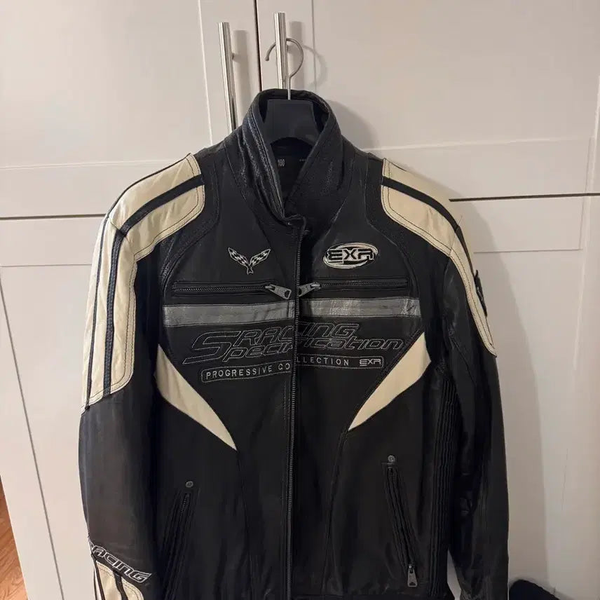 [BUNJANG] EXR Leather Racing Jacket / exr 양가죽 레이싱 자켓 (착용샷o)