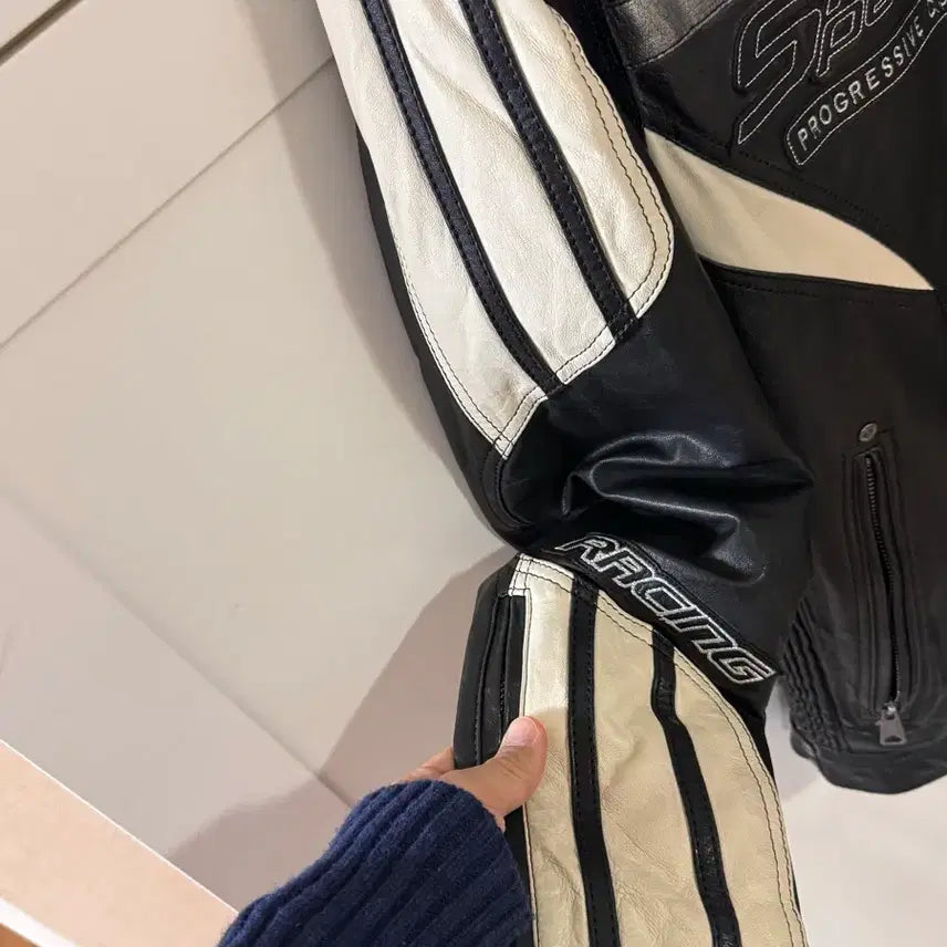 [BUNJANG] EXR Leather Racing Jacket / exr 양가죽 레이싱 자켓 (착용샷o)