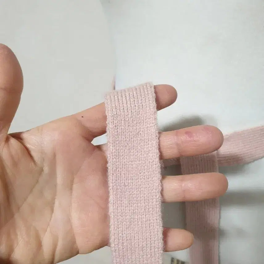 [BUNJANG] Pink Knit Belt / 핑크 니트벨트 니트밸트 벨트