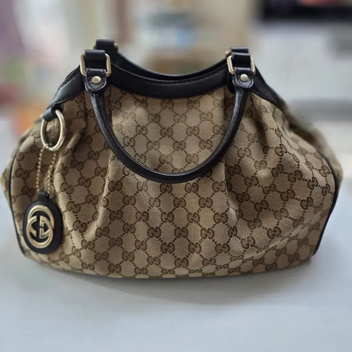 [BUNJANG] Gucci GG Logo Canvas Tote Bag / 구찌 GG 로고 캔버스 토트백 정품 보증서 첨부