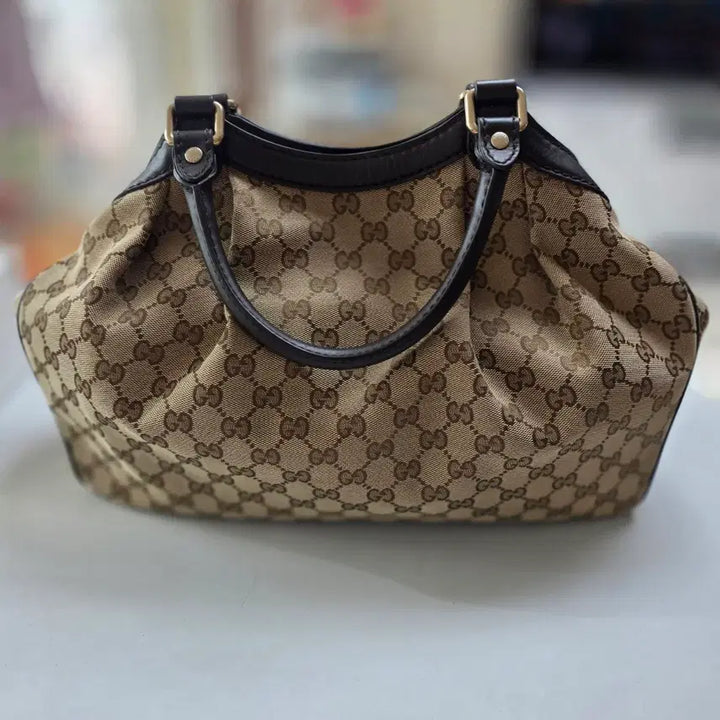[BUNJANG] Gucci GG Logo Canvas Tote Bag / 구찌 GG 로고 캔버스 토트백 정품 보증서 첨부