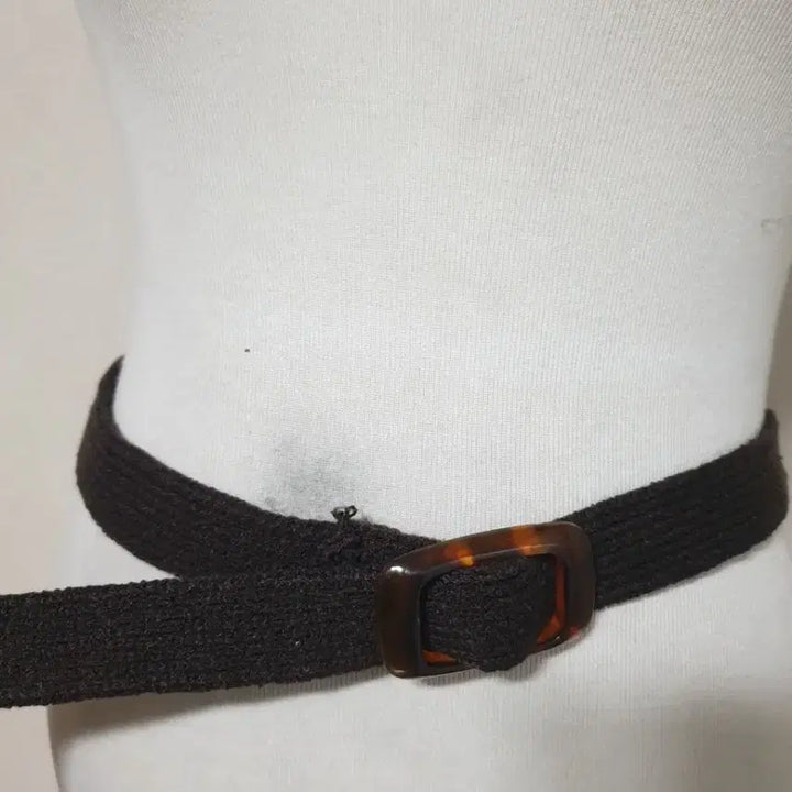 [BUNJANG] Brown Knit Belt / 브라운 니트벨트