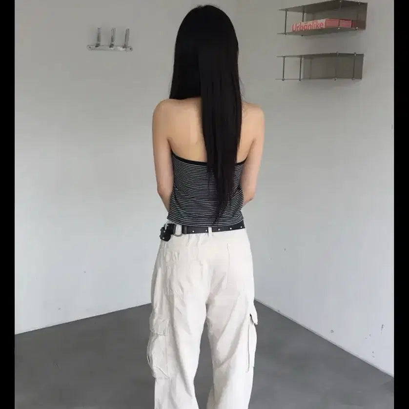 [BUNJANG] Onlabel Pocket Wide Cargo Pants / 온레블 포켓 와이드 카고 팬츠