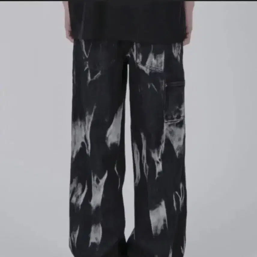 [BUNJANG] Tie-Dye Washed Carpenter Denim Pants / 타이다이 워시드 카펜터 데님 팬츠