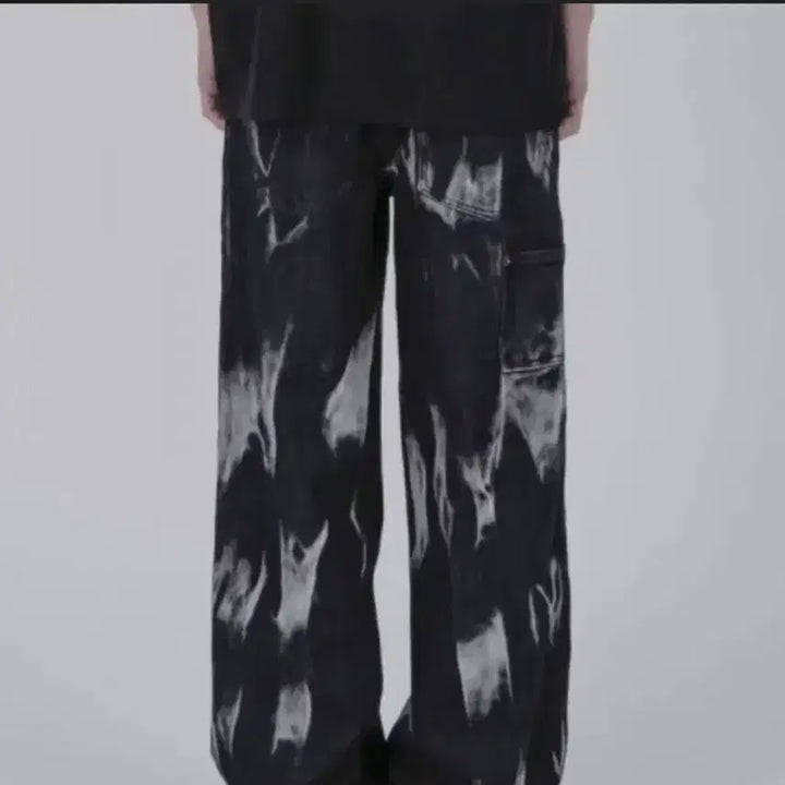 [BUNJANG] Tie-Dye Washed Carpenter Denim Pants / 타이다이 워시드 카펜터 데님 팬츠