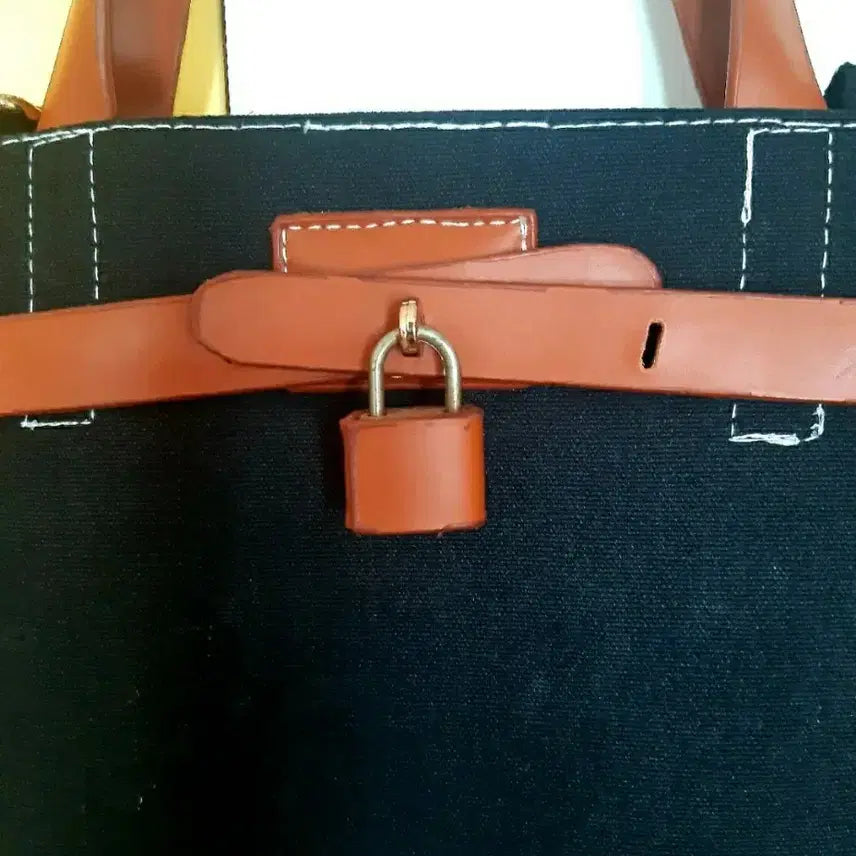 [BUNJANG] Black Canvas Backpack / 블랙 캔버스 백팩 노트북 가방