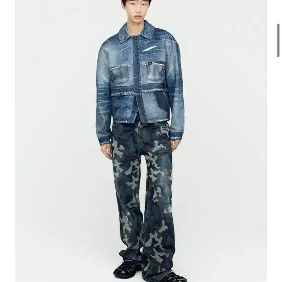 [BUNJANG] Andersson Bell Trompe-l'oeil Denim Jacket [S] / 앤더슨벨 트롱프리유 데님자켓 [S] awa635m