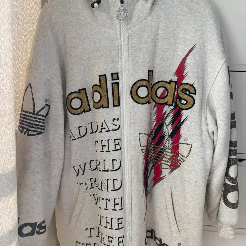 [BUNJANG] Adidas Fleece Hoodie Vintage Y2K / 아디다스 플리스 후드집업 빈티지 y2k 이코 숨집 선가든 코디