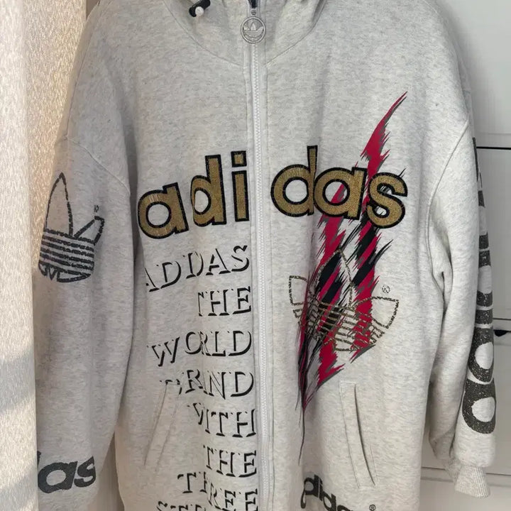 [BUNJANG] Adidas Fleece Hoodie Vintage Y2K / 아디다스 플리스 후드집업 빈티지 y2k 이코 숨집 선가든 코디