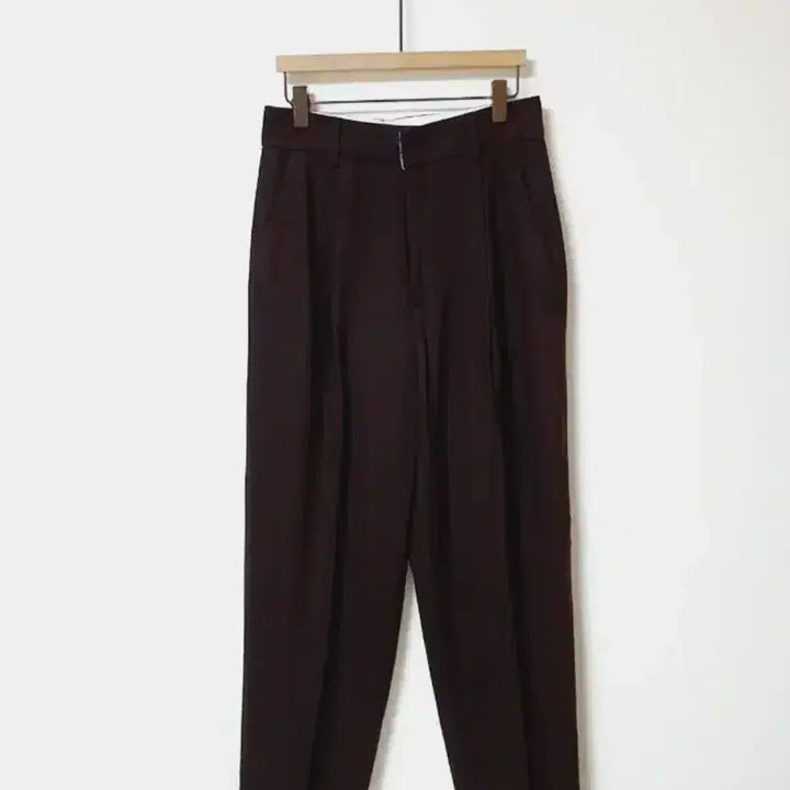 [BUNJANG] BillowStay Dark Brown High-Waist Wool Slacks / 새상품) 스테이 다크브라운 하이웨스트 울 슬랙스