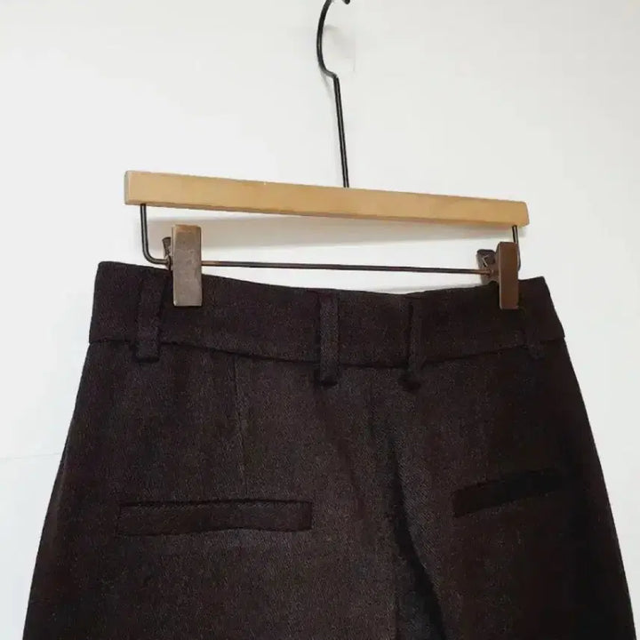 [BUNJANG] BillowStay Dark Brown High-Waist Wool Slacks / 새상품) 스테이 다크브라운 하이웨스트 울 슬랙스