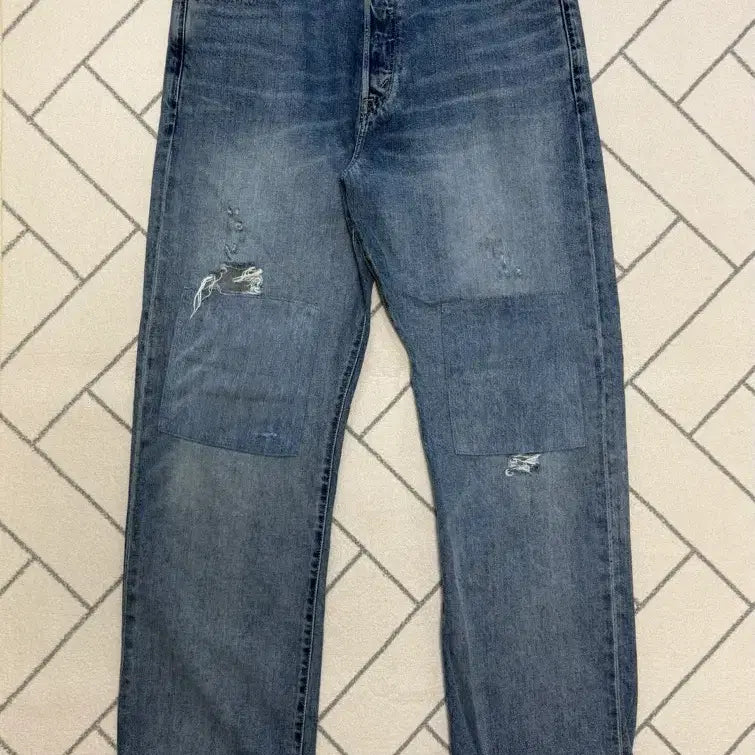 [BUNJANG] Polo Distressed Relaxed Fit Denim Jeans / (A-급/34) 폴로 디스트레스트 릴렉스핏 데님