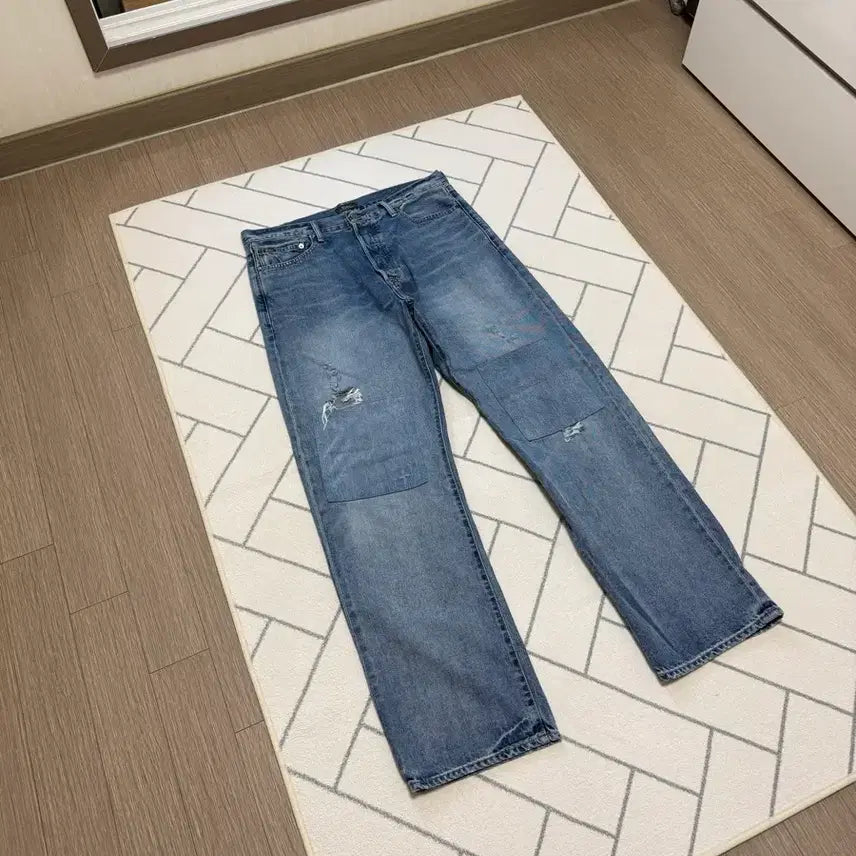 [BUNJANG] Polo Distressed Relaxed Fit Denim Jeans / (A-급/34) 폴로 디스트레스트 릴렉스핏 데님