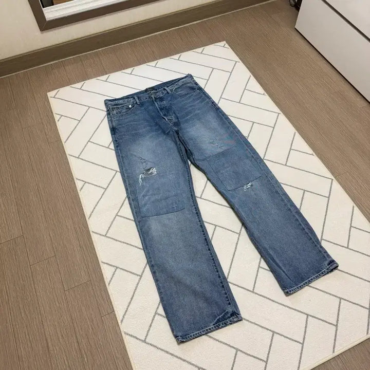 [BUNJANG] Polo Distressed Relaxed Fit Denim Jeans / (A-급/34) 폴로 디스트레스트 릴렉스핏 데님