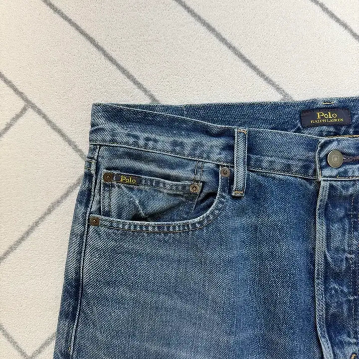 [BUNJANG] Polo Distressed Relaxed Fit Denim Jeans / (A-급/34) 폴로 디스트레스트 릴렉스핏 데님