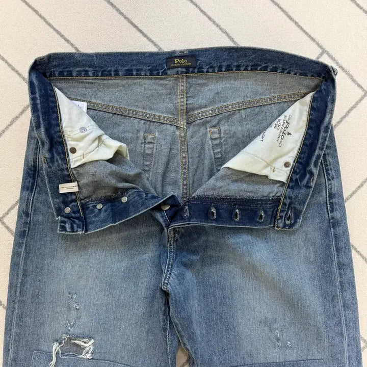 [BUNJANG] Polo Distressed Relaxed Fit Denim Jeans / (A-급/34) 폴로 디스트레스트 릴렉스핏 데님