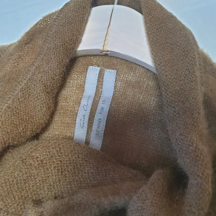 [BUNJANG] Rick Owens 15FW Mohair Wool Long Cardigan Mustard / 릭오웬스 15fw 모헤어 울 롱가디건 머스터드 새상품