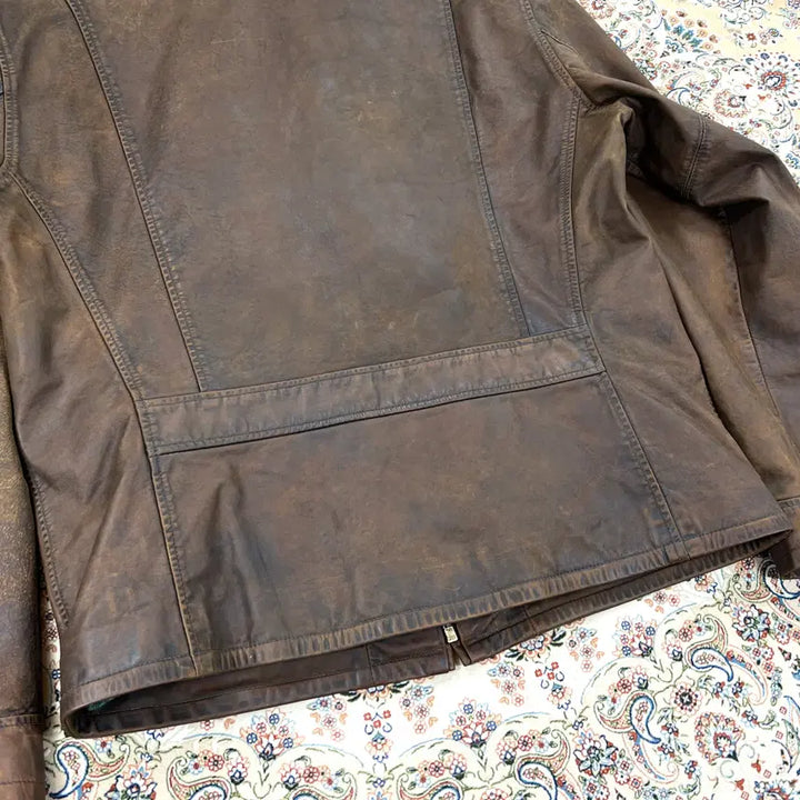 [BUNJANG] RRL Western Style Embroidered Leather Jacket / [A+등급 L] RRL 더블알엘 웨스턴스타일 자수 토바코브라운 레더자켓