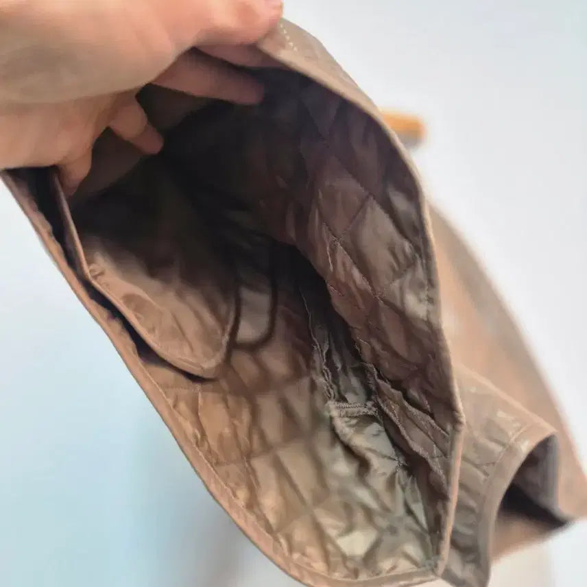 [BUNJANG] System Beige Quilted Leather Shorts / 시스템 퀼팅 레더 반바지 베이지 64-94