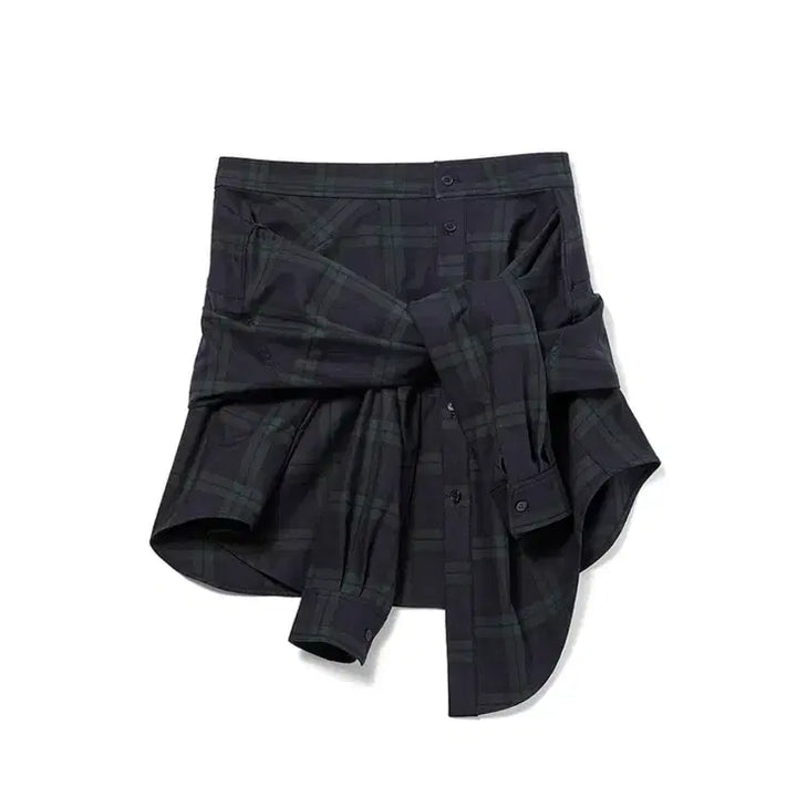 [BUNJANG] yy TARTAN SHIRT SKIRT / open yy 셔츠치마 TARTAN SHIRT SKIR