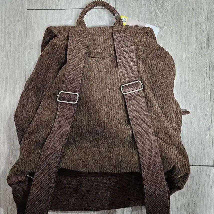 [BUNJANG] DAISO Corduroy Brown Backpack / 새상품)다이소 코듀로이 브라운 백팩
