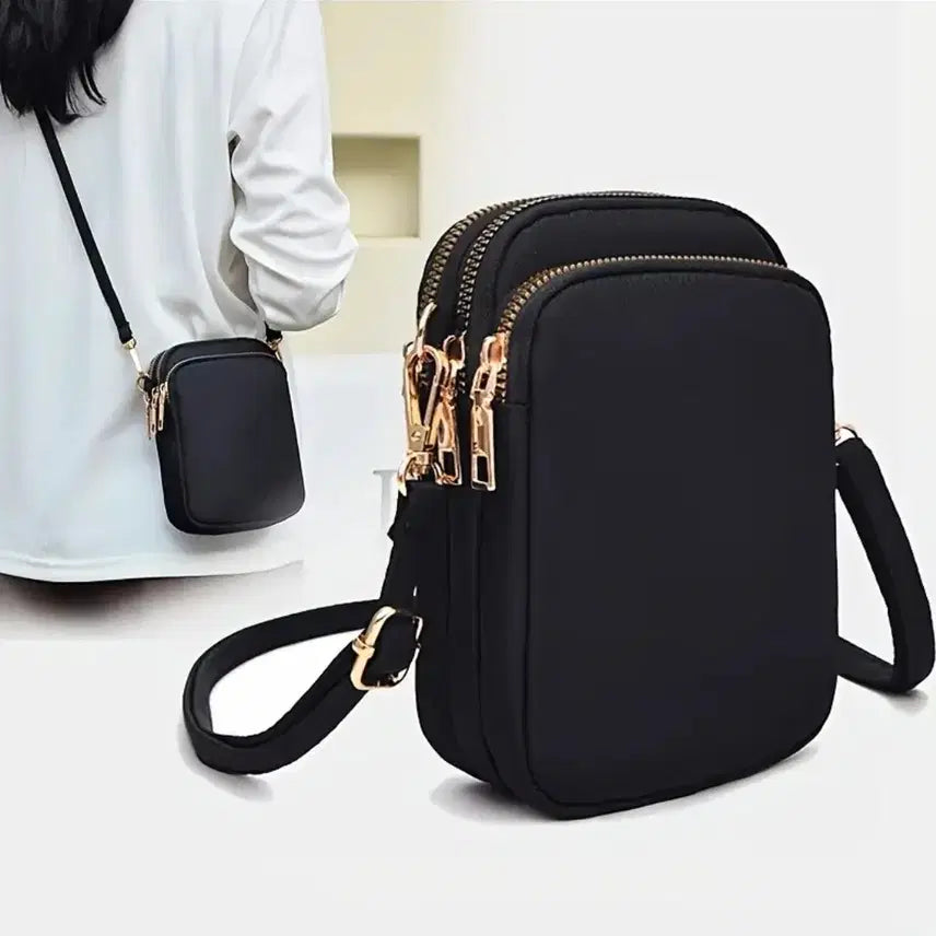 [BUNJANG] Black Nylon Crossbody Bag / [새상품] 블랙 크로스 나일론 백 핸드폰 가방