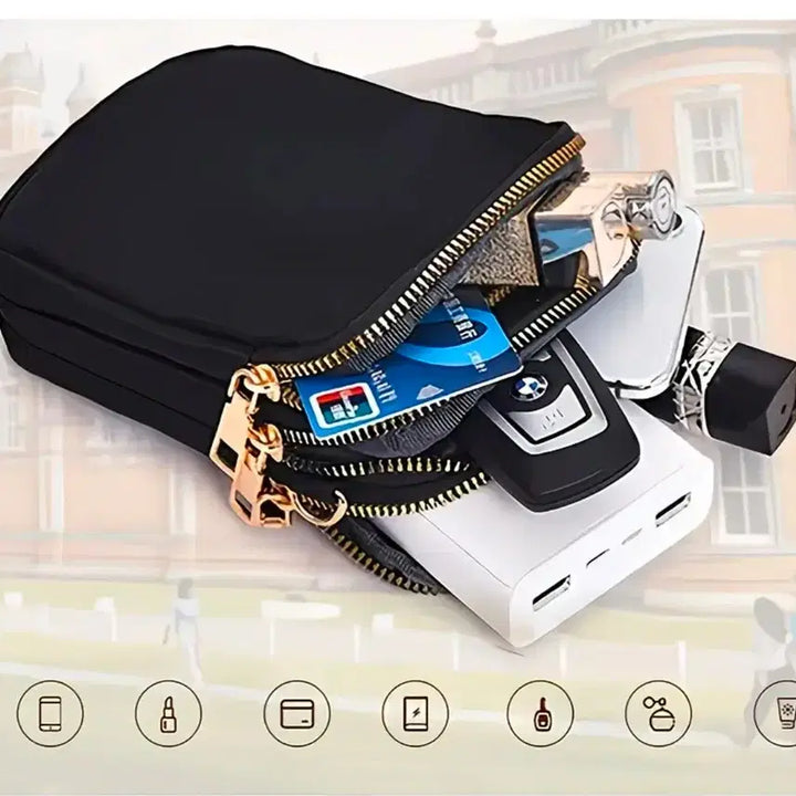 [BUNJANG] Black Nylon Crossbody Bag / [새상품] 블랙 크로스 나일론 백 핸드폰 가방