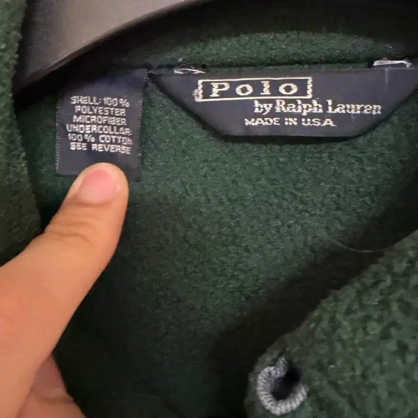 [BUNJANG] Polo Ralph Lauren Fleece Blouson (Made in USA) / 80s made in usa 폴로랄프로렌 플리스 블루종 M