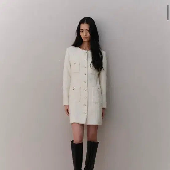 [BUNJANG] Archaic Tweed Jacket Dress / 아르카익 트위드원피스(실사있음) tweed jacket dress_cre