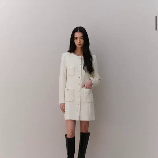 [BUNJANG] Archaic Tweed Jacket Dress / 아르카익 트위드원피스(실사있음) tweed jacket dress_cre