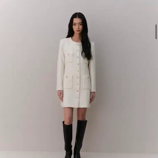 [BUNJANG] Archaic Tweed Jacket Dress / 아르카익 트위드원피스(실사있음) tweed jacket dress_cre