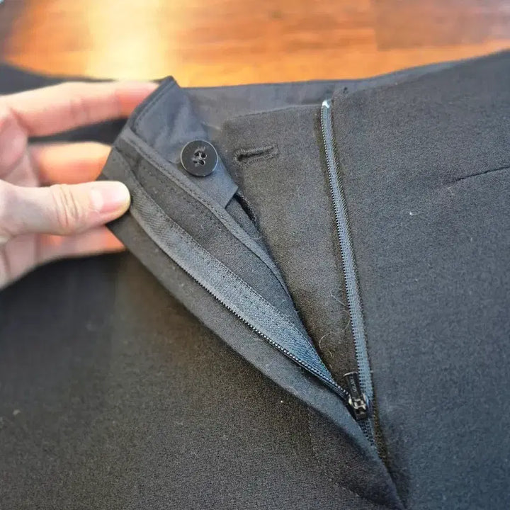 [BUNJANG] Black Wool Slacks / 시스템 여성 블랙 울 슬랙스 61-90