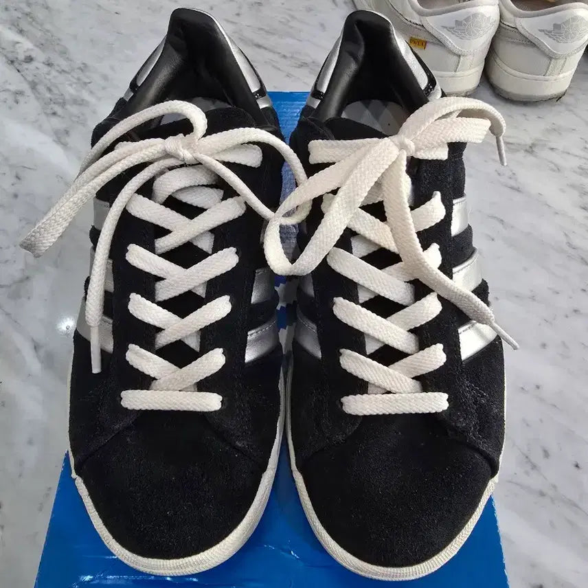 [BUNJANG] Adidas Campus x Atmos Supreme Black Sneakers 235 / 극미중고 캠퍼스x 아트모스 슈프림블랙 235