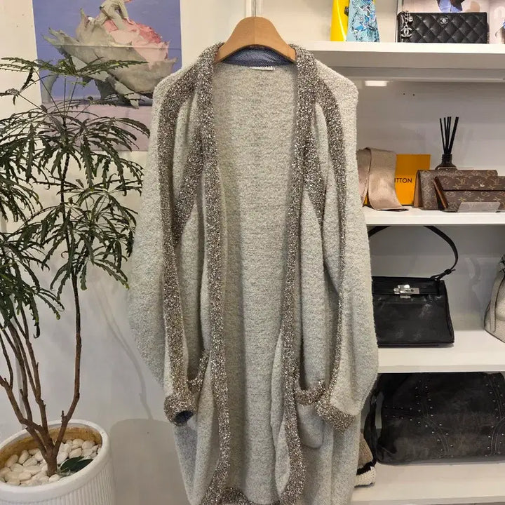 [BUNJANG] Glitter Knit Cardigan / 마가렛 글리터 니트 가디건
