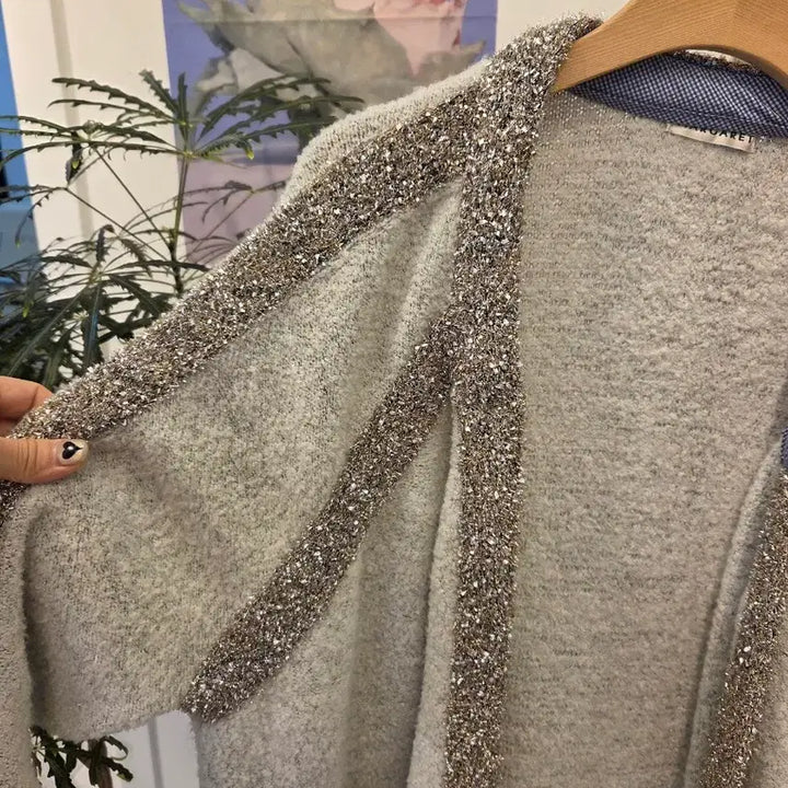 [BUNJANG] Glitter Knit Cardigan / 마가렛 글리터 니트 가디건