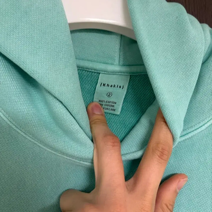 [BUNJANG] KHAKIS Overdyed Hoodie Mint Green M / KHAKIS 카키스 오버다이드 후드티 민트 그린 M