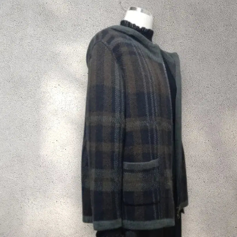 [BUNJANG] Elle Hooded Knit Zip-up Jacket / 엘르 후드 니트 집업 자켓