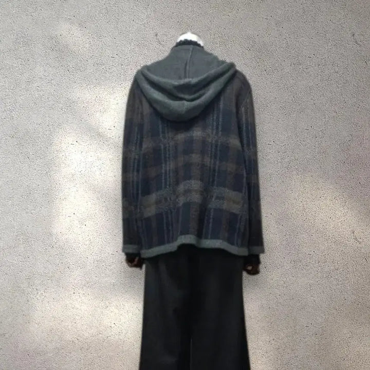 [BUNJANG] Elle Hooded Knit Zip-up Jacket / 엘르 후드 니트 집업 자켓