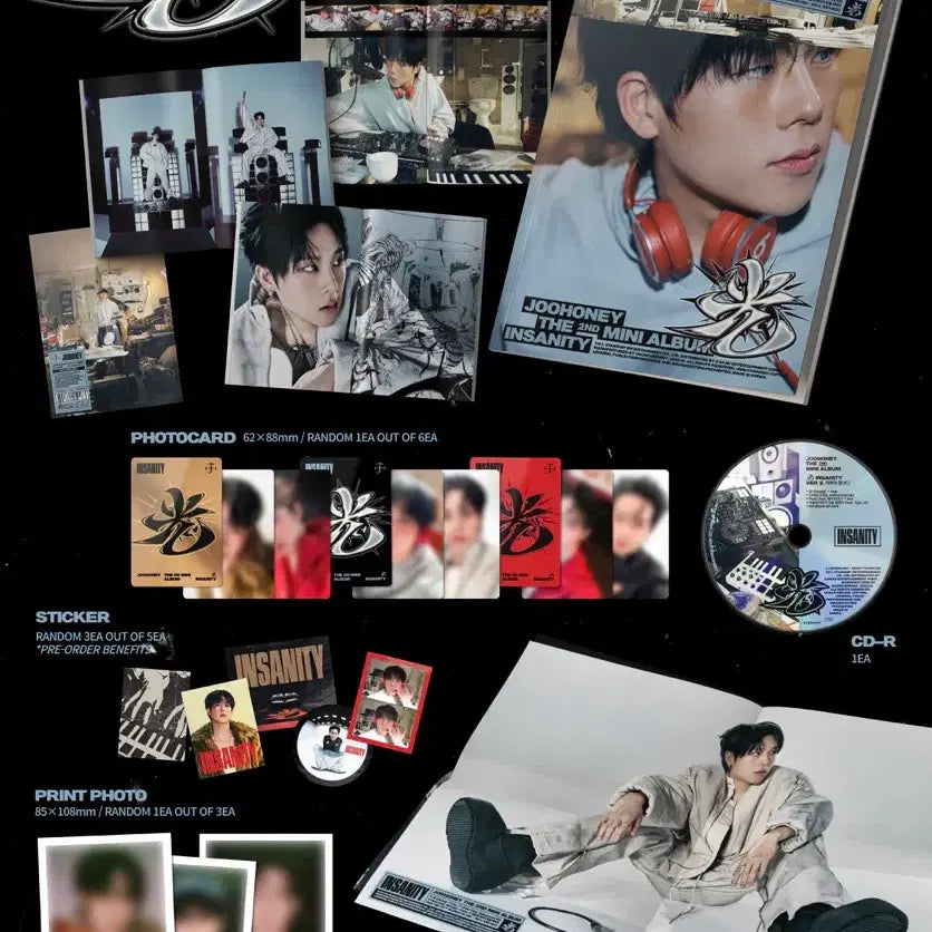 [BUNJANG] MONSTA X Joohoney INSANITY 2nd Mini Album 3-Set Bundle / (미개봉)몬스타엑스 주헌 INSANITY 2ND 미니앨범 3종 세트