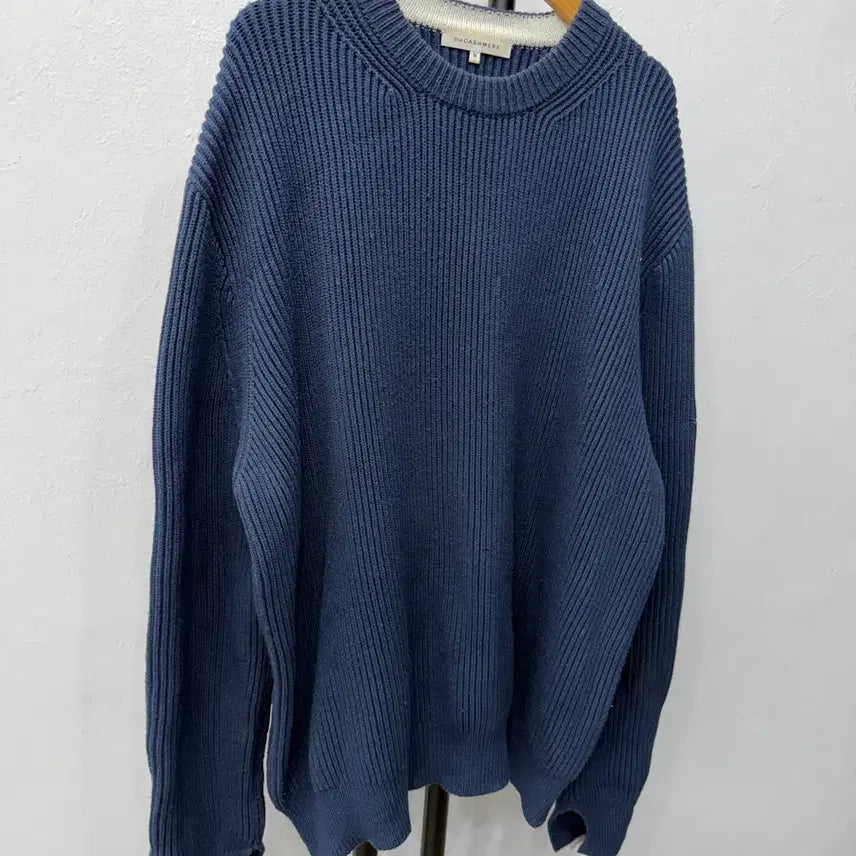 [BUNJANG] The Cashmere Hanseom Loose Fit Side Zip Ribbed Knit M / 정품) 더캐시미어 한섬 루즈핏 사이드지퍼 골지 니트 M