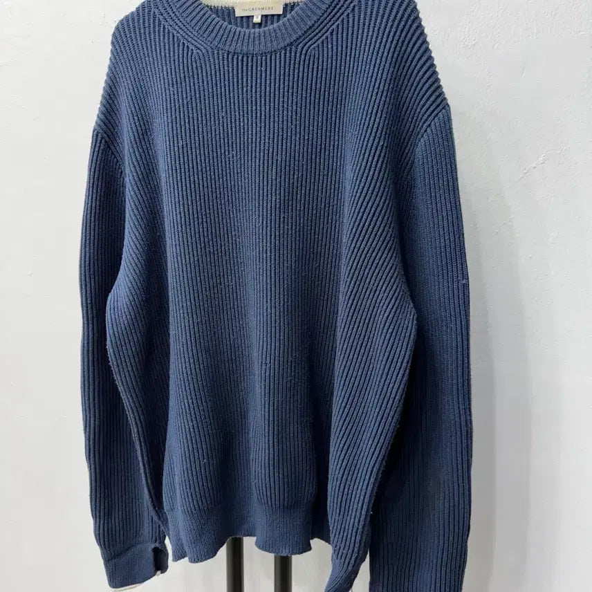 [BUNJANG] The Cashmere Hanseom Loose Fit Side Zip Ribbed Knit M / 정품) 더캐시미어 한섬 루즈핏 사이드지퍼 골지 니트 M