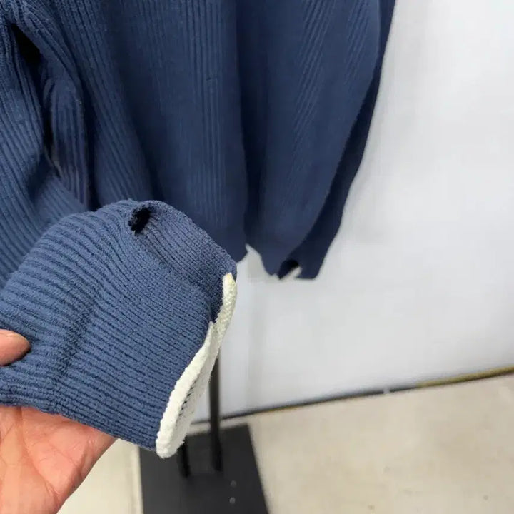 [BUNJANG] The Cashmere Hanseom Loose Fit Side Zip Ribbed Knit M / 정품) 더캐시미어 한섬 루즈핏 사이드지퍼 골지 니트 M